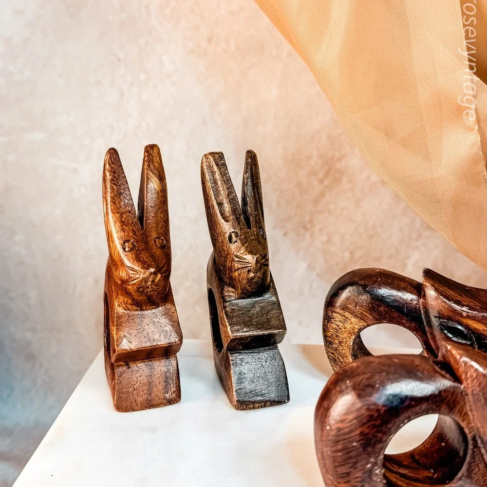 Hand‎ Carved Animal Napkin Holders
